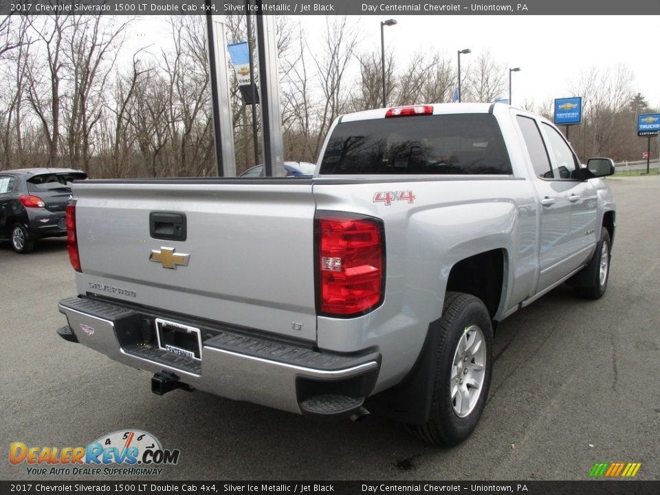 2017 Chevrolet Silverado 1500 LT Double Cab 4x4 Silver Ice Metallic / Jet Black Photo #6