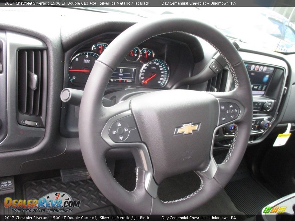 2017 Chevrolet Silverado 1500 LT Double Cab 4x4 Silver Ice Metallic / Jet Black Photo #14