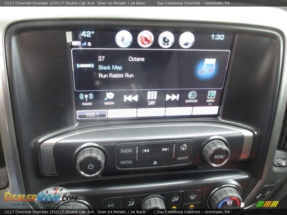 2017 Chevrolet Silverado 1500 LT Double Cab 4x4 Silver Ice Metallic / Jet Black Photo #16