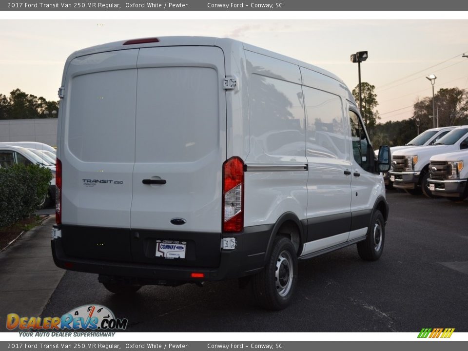 2017 Ford Transit Van 250 MR Regular Oxford White / Pewter Photo #3