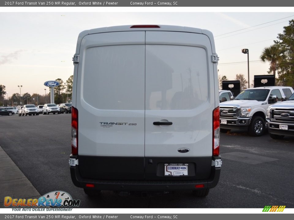 2017 Ford Transit Van 250 MR Regular Oxford White / Pewter Photo #4