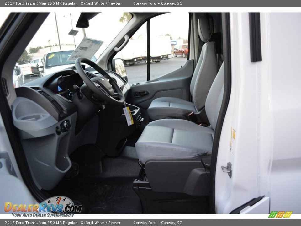 2017 Ford Transit Van 250 MR Regular Oxford White / Pewter Photo #10