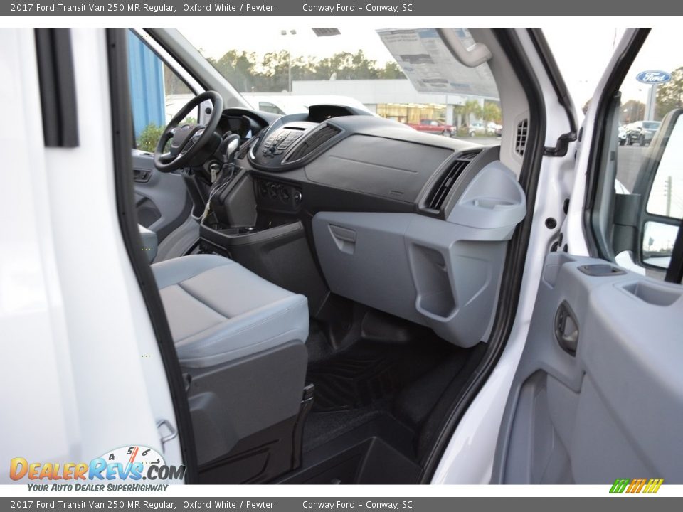 2017 Ford Transit Van 250 MR Regular Oxford White / Pewter Photo #12