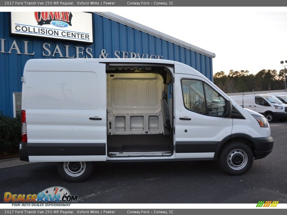 2017 Ford Transit Van 250 MR Regular Oxford White / Pewter Photo #13