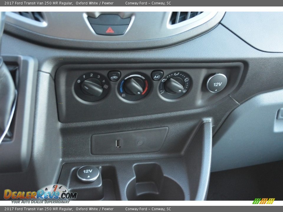 2017 Ford Transit Van 250 MR Regular Oxford White / Pewter Photo #16