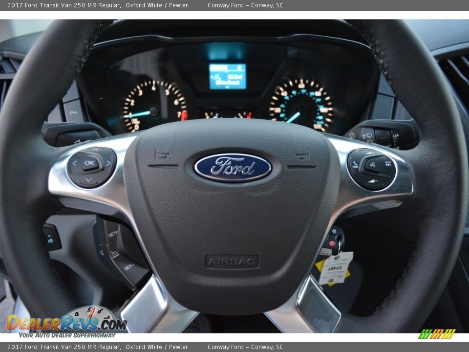 2017 Ford Transit Van 250 MR Regular Oxford White / Pewter Photo #21