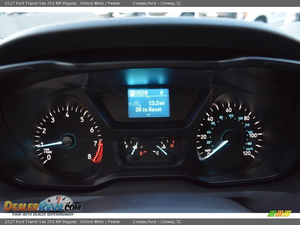 2017 Ford Transit Van 250 MR Regular Oxford White / Pewter Photo #23