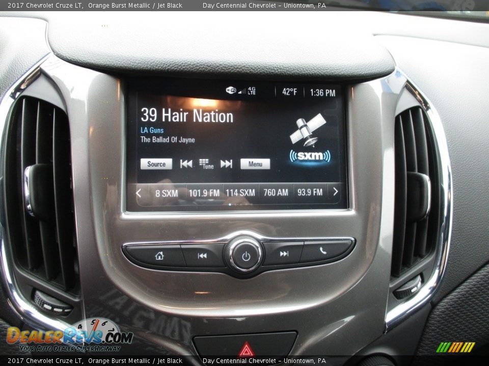 2017 Chevrolet Cruze LT Orange Burst Metallic / Jet Black Photo #16