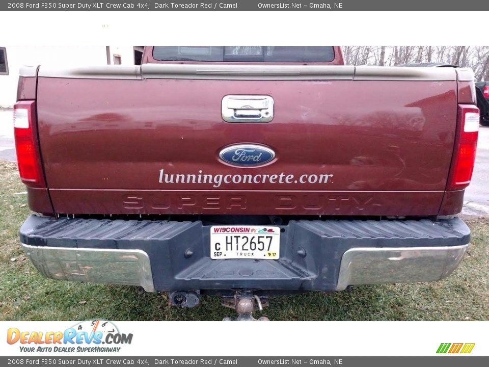 2008 Ford F350 Super Duty XLT Crew Cab 4x4 Dark Toreador Red / Camel Photo #4