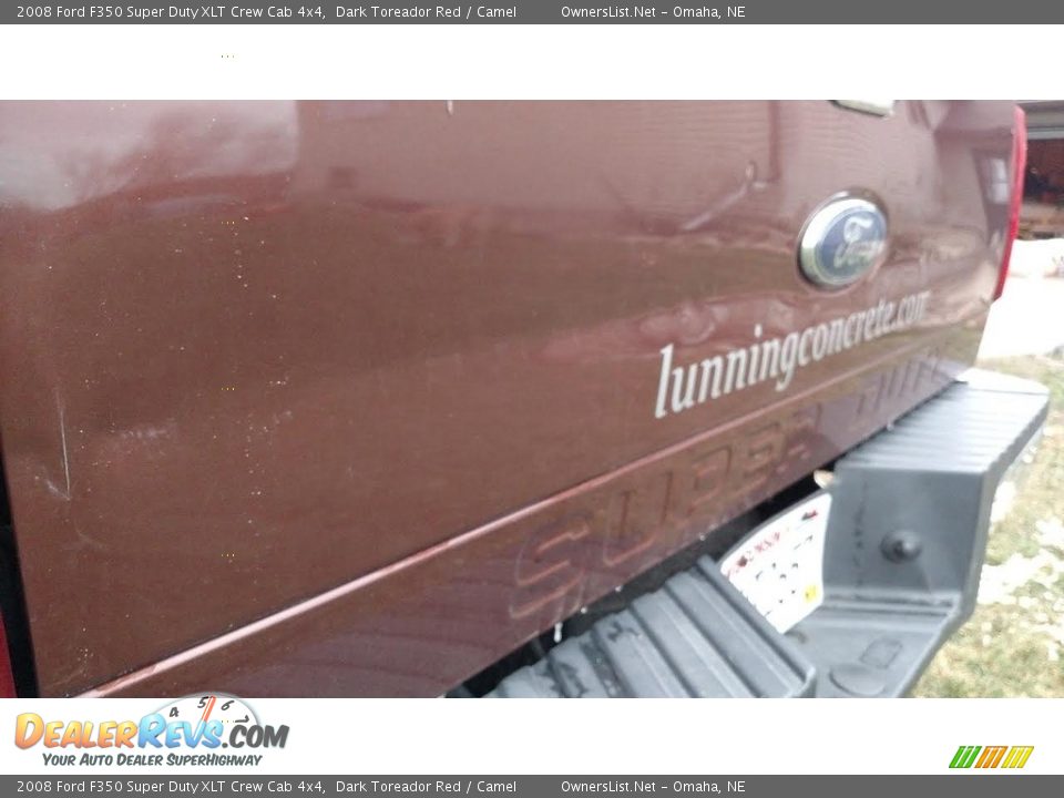 2008 Ford F350 Super Duty XLT Crew Cab 4x4 Dark Toreador Red / Camel Photo #7