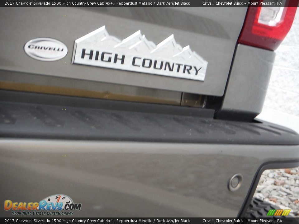 2017 Chevrolet Silverado 1500 High Country Crew Cab 4x4 Pepperdust Metallic / Dark Ash/Jet Black Photo #9