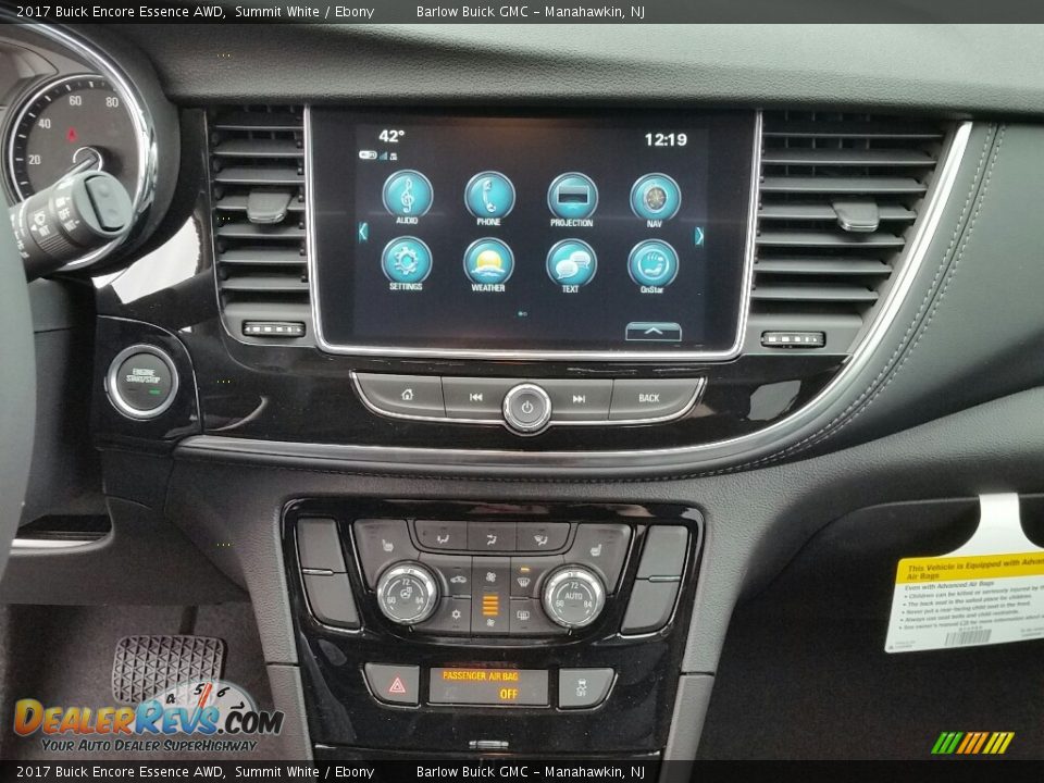 2017 Buick Encore Essence AWD Summit White / Ebony Photo #9