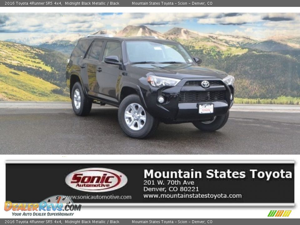 2016 Toyota 4Runner SR5 4x4 Midnight Black Metallic / Black Photo #1