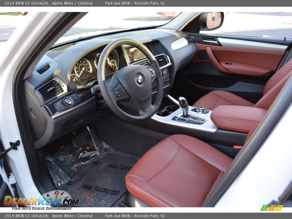2014 BMW X3 xDrive28i Alpine White / Chestnut Photo #10