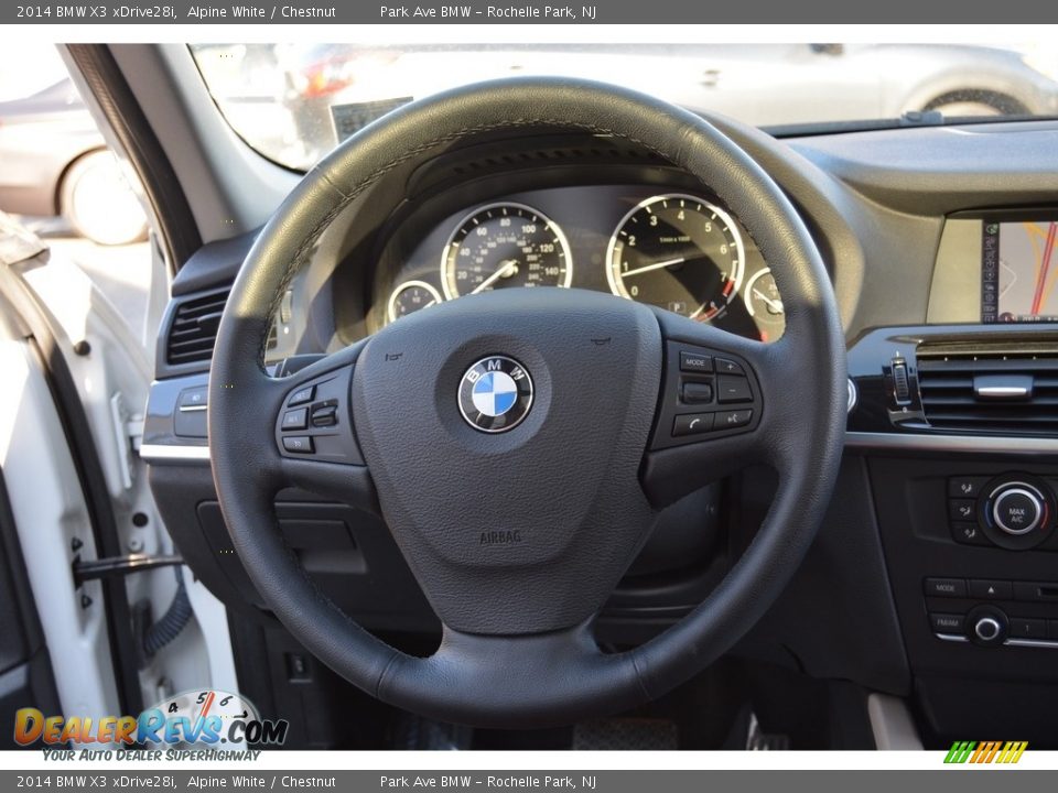 2014 BMW X3 xDrive28i Alpine White / Chestnut Photo #17