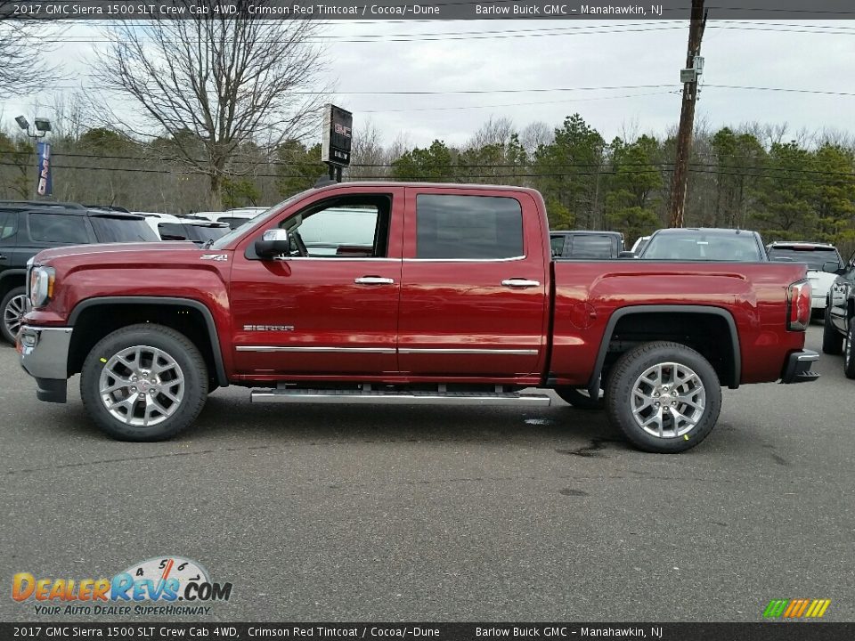 2017 GMC Sierra 1500 SLT Crew Cab 4WD Crimson Red Tintcoat / Cocoa/­Dune Photo #3