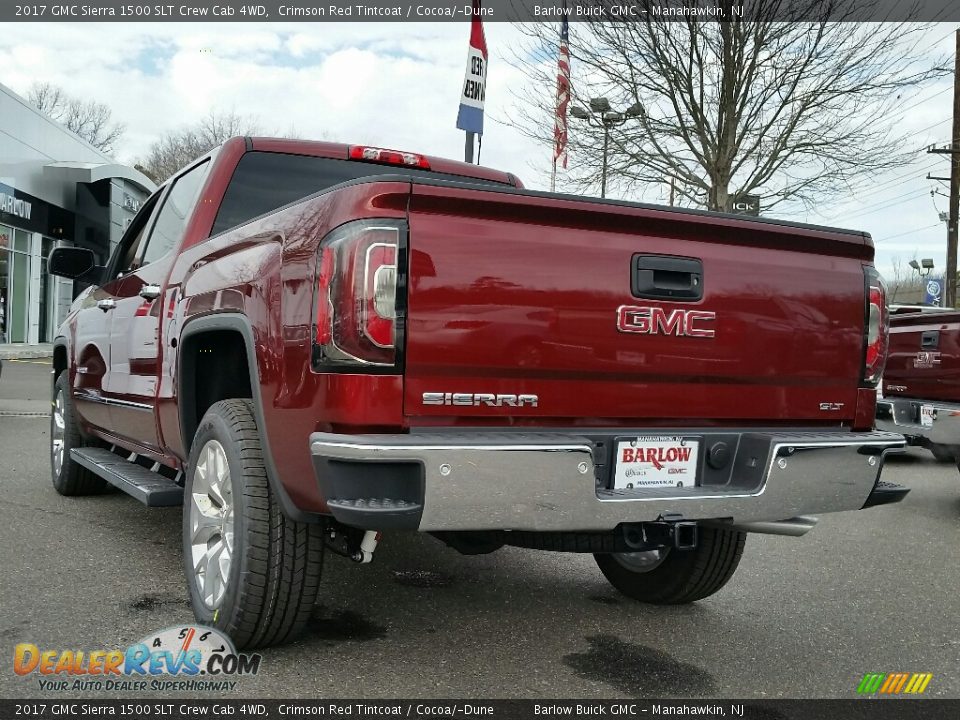 2017 GMC Sierra 1500 SLT Crew Cab 4WD Crimson Red Tintcoat / Cocoa/­Dune Photo #4