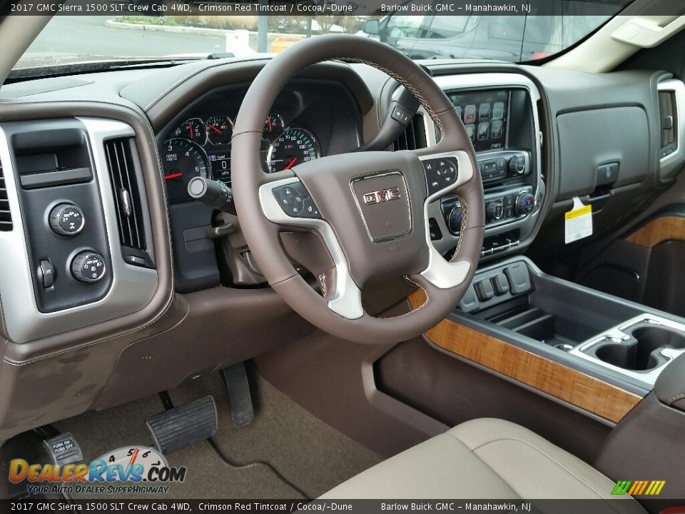 2017 GMC Sierra 1500 SLT Crew Cab 4WD Crimson Red Tintcoat / Cocoa/­Dune Photo #7