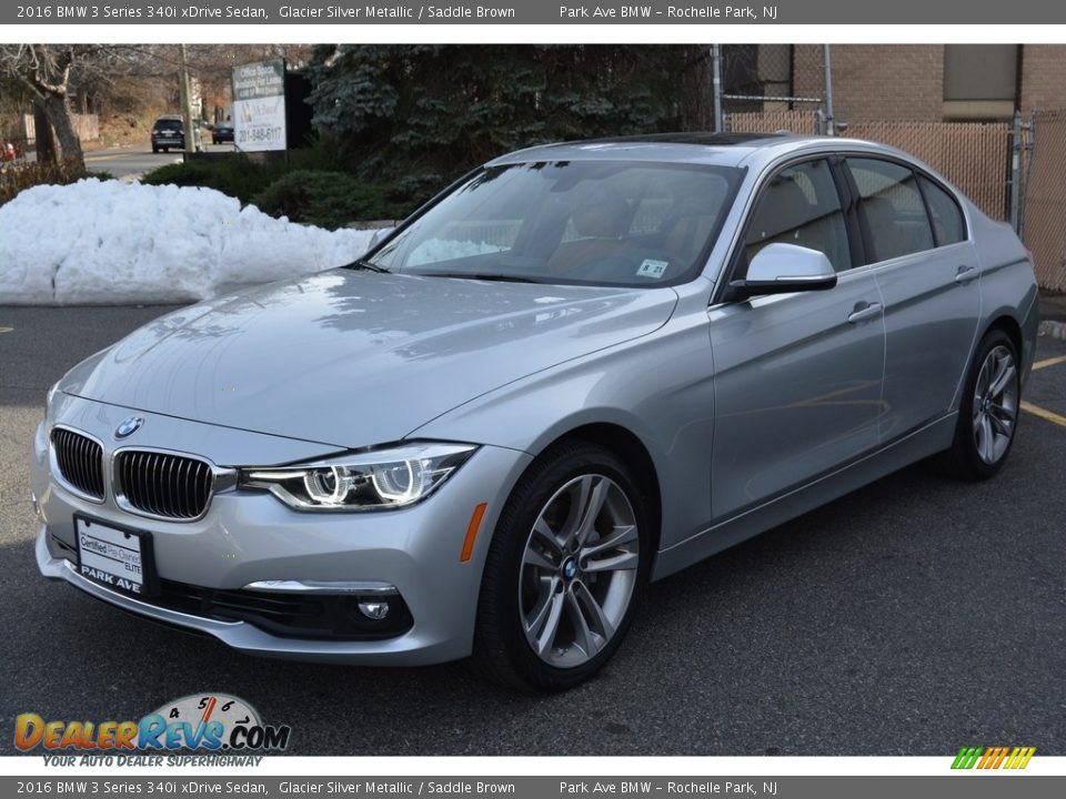 2016 BMW 3 Series 340i xDrive Sedan Glacier Silver Metallic / Saddle Brown Photo #6