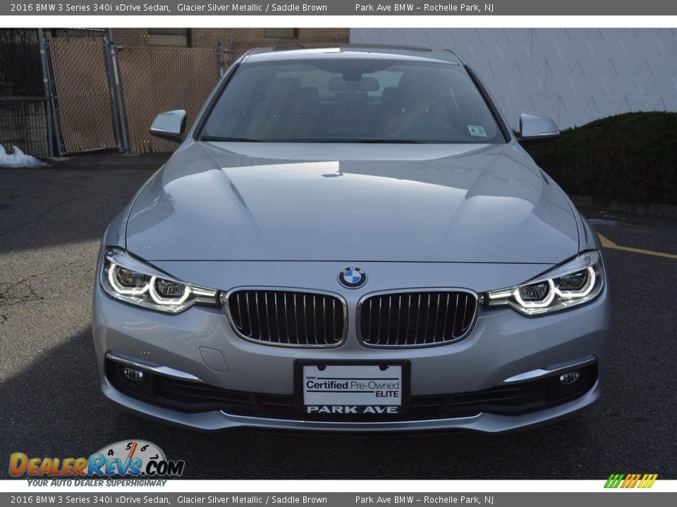 2016 BMW 3 Series 340i xDrive Sedan Glacier Silver Metallic / Saddle Brown Photo #7
