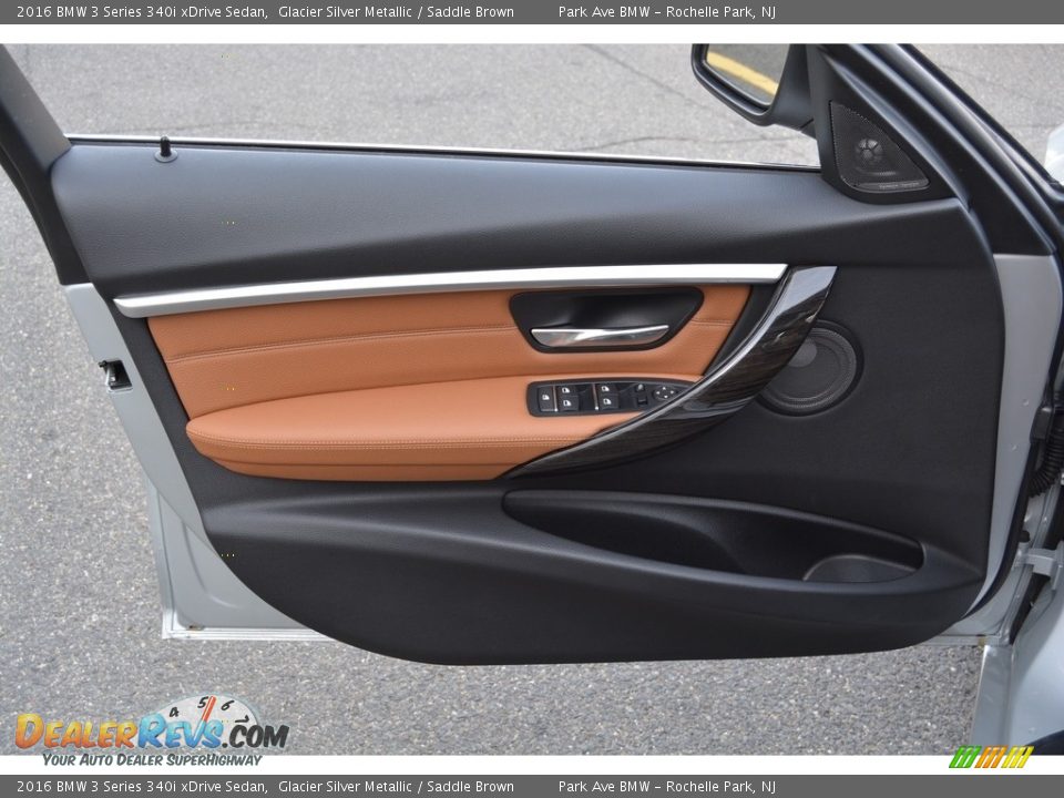 2016 BMW 3 Series 340i xDrive Sedan Glacier Silver Metallic / Saddle Brown Photo #8
