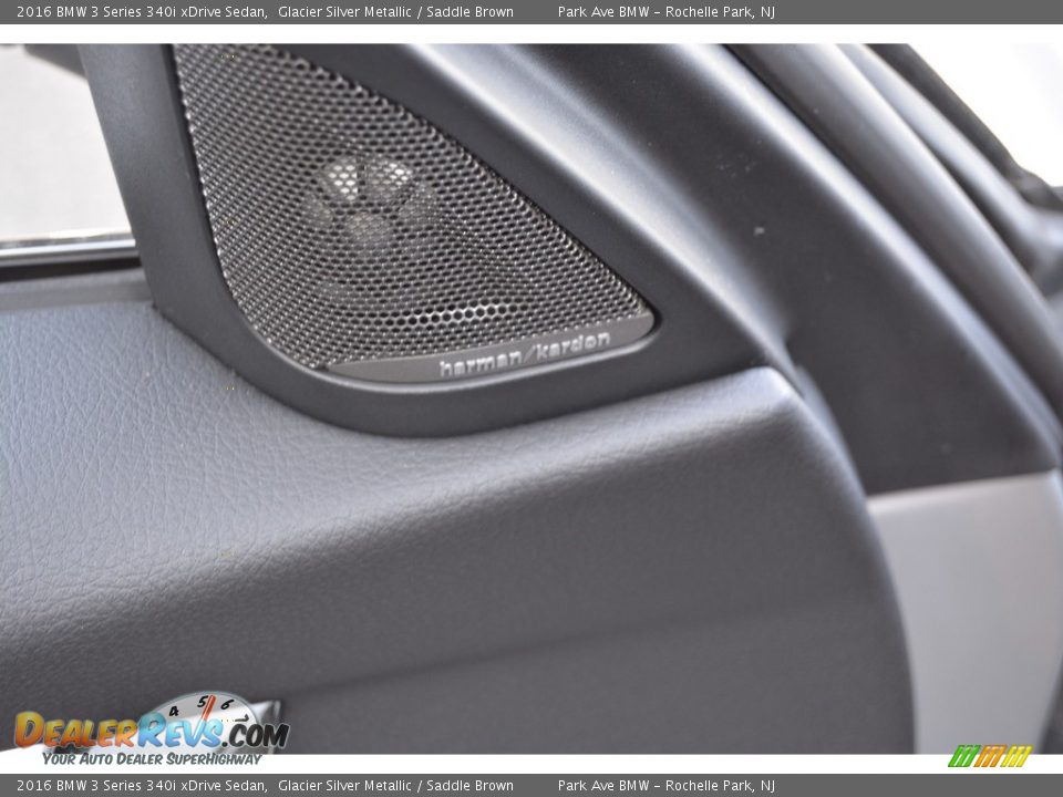 2016 BMW 3 Series 340i xDrive Sedan Glacier Silver Metallic / Saddle Brown Photo #9