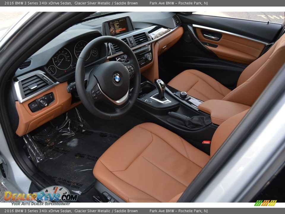 2016 BMW 3 Series 340i xDrive Sedan Glacier Silver Metallic / Saddle Brown Photo #10