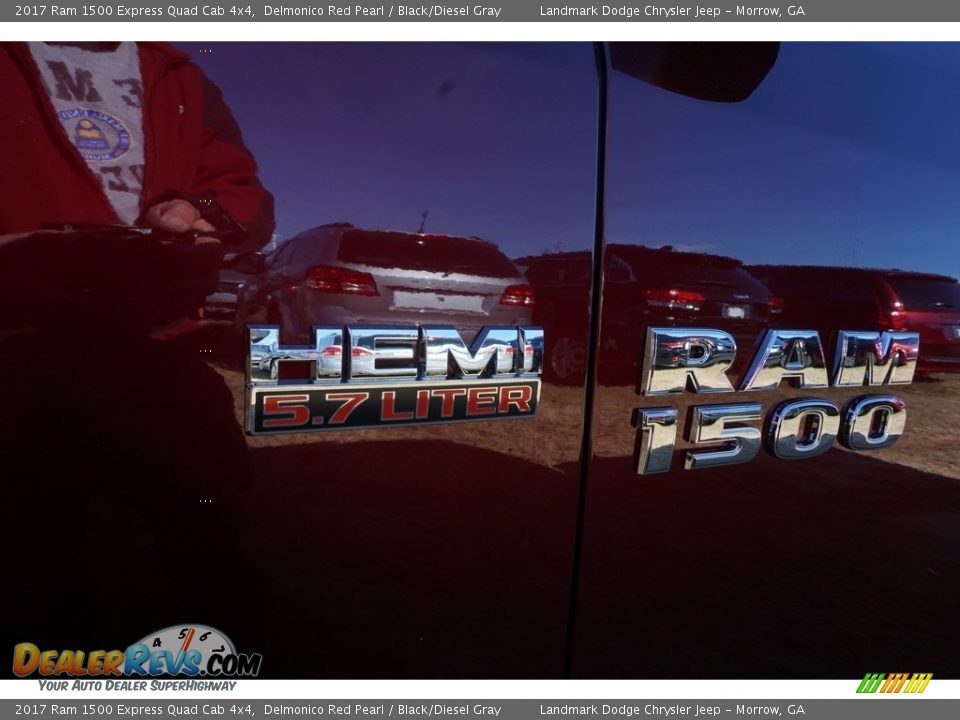 2017 Ram 1500 Express Quad Cab 4x4 Delmonico Red Pearl / Black/Diesel Gray Photo #4