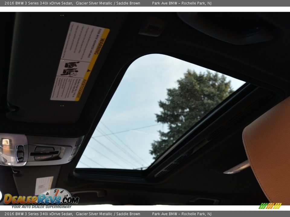 2016 BMW 3 Series 340i xDrive Sedan Glacier Silver Metallic / Saddle Brown Photo #14