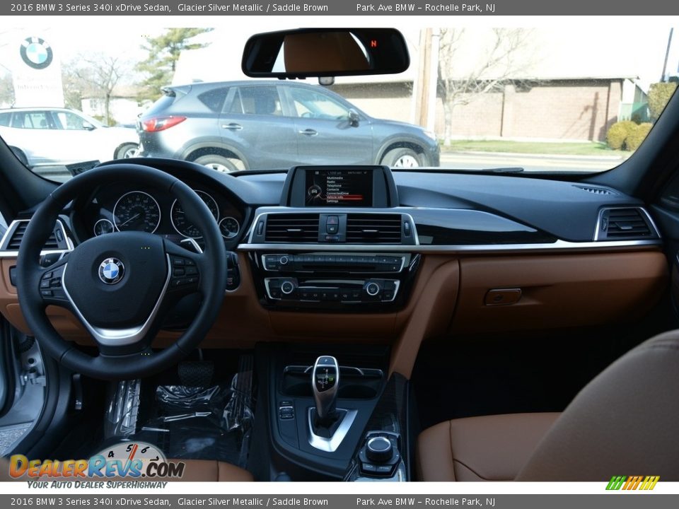 2016 BMW 3 Series 340i xDrive Sedan Glacier Silver Metallic / Saddle Brown Photo #15