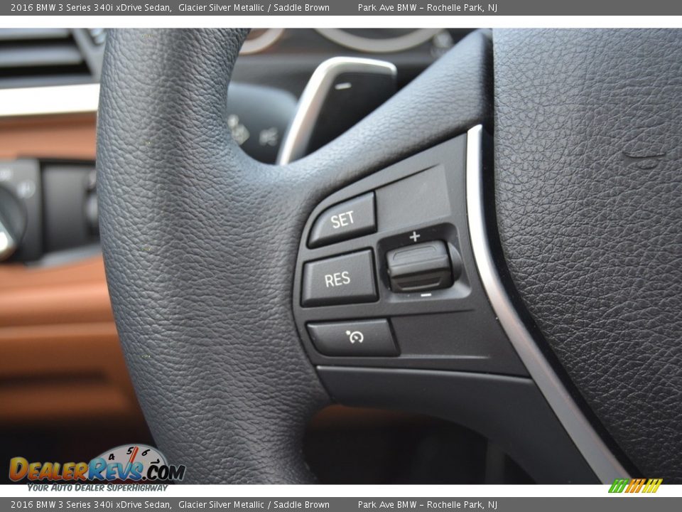 2016 BMW 3 Series 340i xDrive Sedan Glacier Silver Metallic / Saddle Brown Photo #19