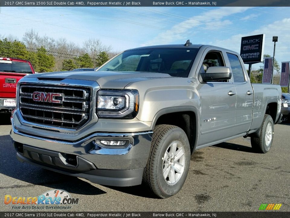 2017 GMC Sierra 1500 SLE Double Cab 4WD Pepperdust Metallic / Jet Black Photo #1