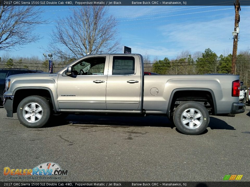 2017 GMC Sierra 1500 SLE Double Cab 4WD Pepperdust Metallic / Jet Black Photo #3