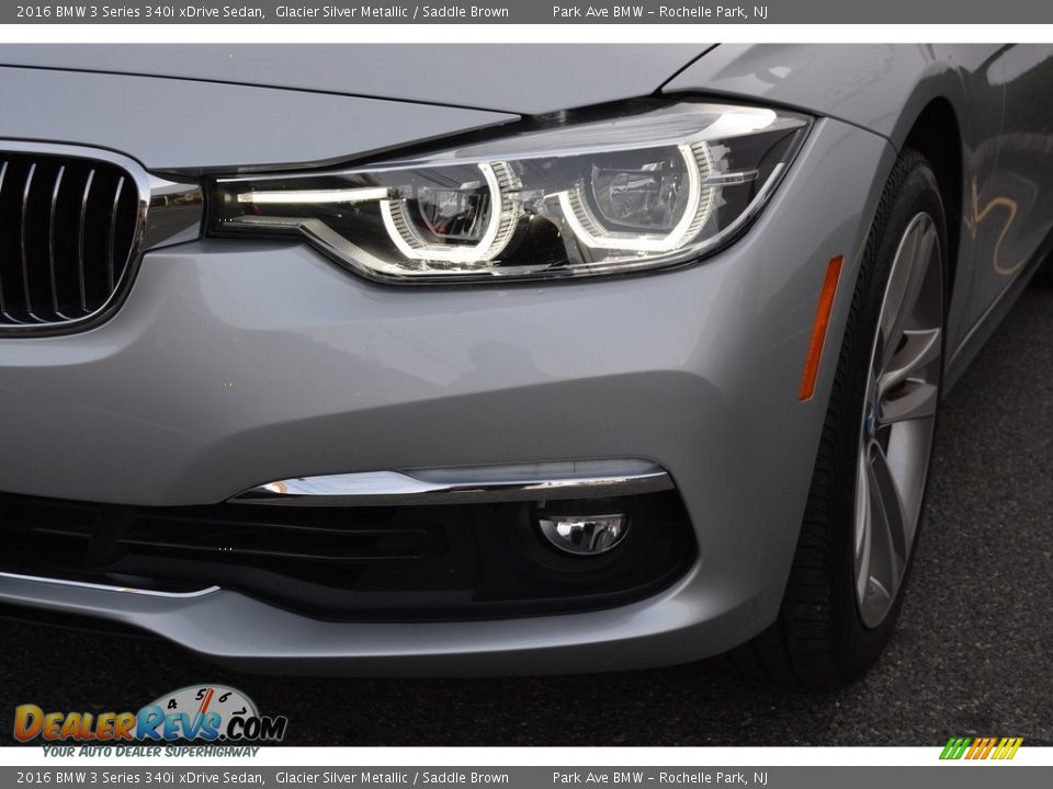 2016 BMW 3 Series 340i xDrive Sedan Glacier Silver Metallic / Saddle Brown Photo #30