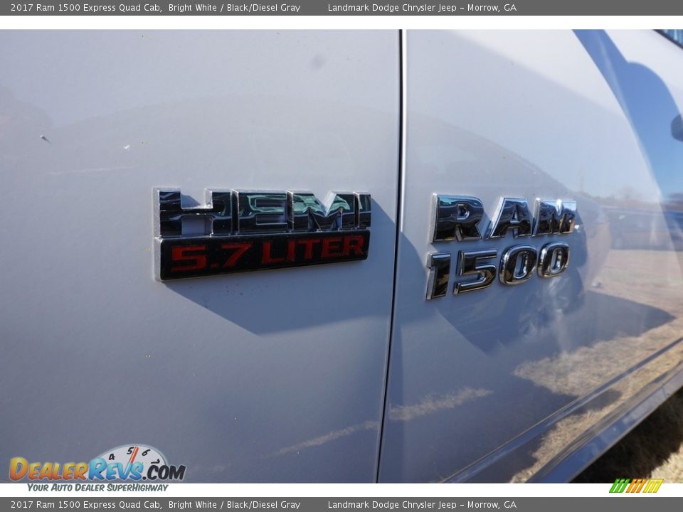 2017 Ram 1500 Express Quad Cab Bright White / Black/Diesel Gray Photo #4