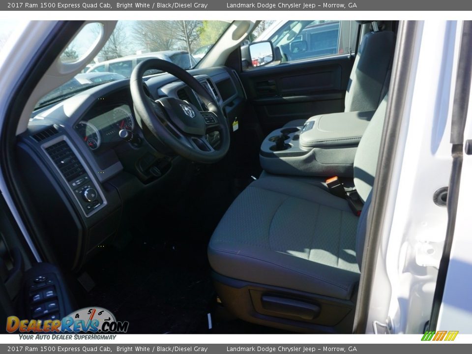 2017 Ram 1500 Express Quad Cab Bright White / Black/Diesel Gray Photo #5