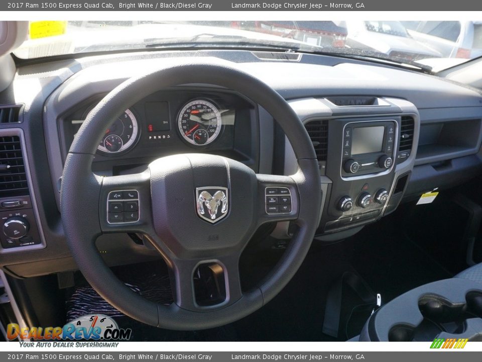 2017 Ram 1500 Express Quad Cab Bright White / Black/Diesel Gray Photo #6
