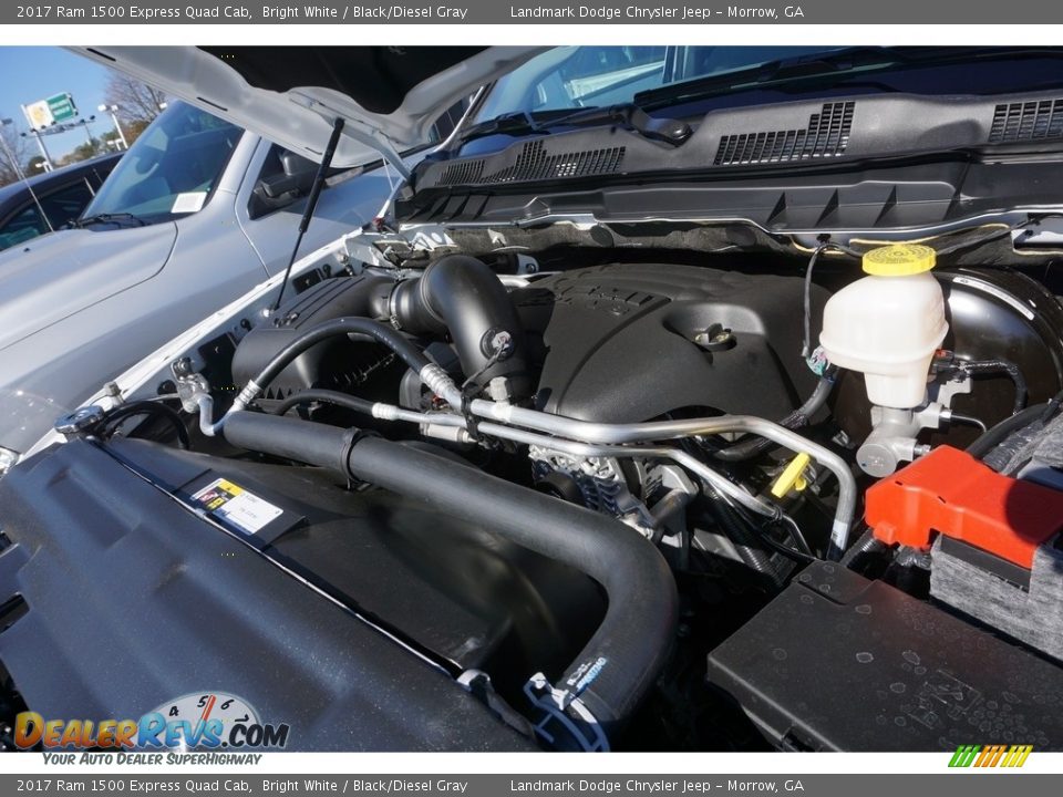2017 Ram 1500 Express Quad Cab Bright White / Black/Diesel Gray Photo #7