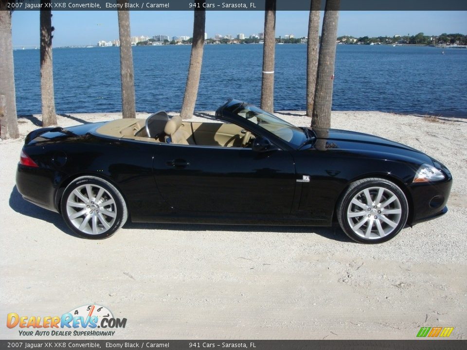 2007 Jaguar XK XK8 Convertible Ebony Black / Caramel Photo #8