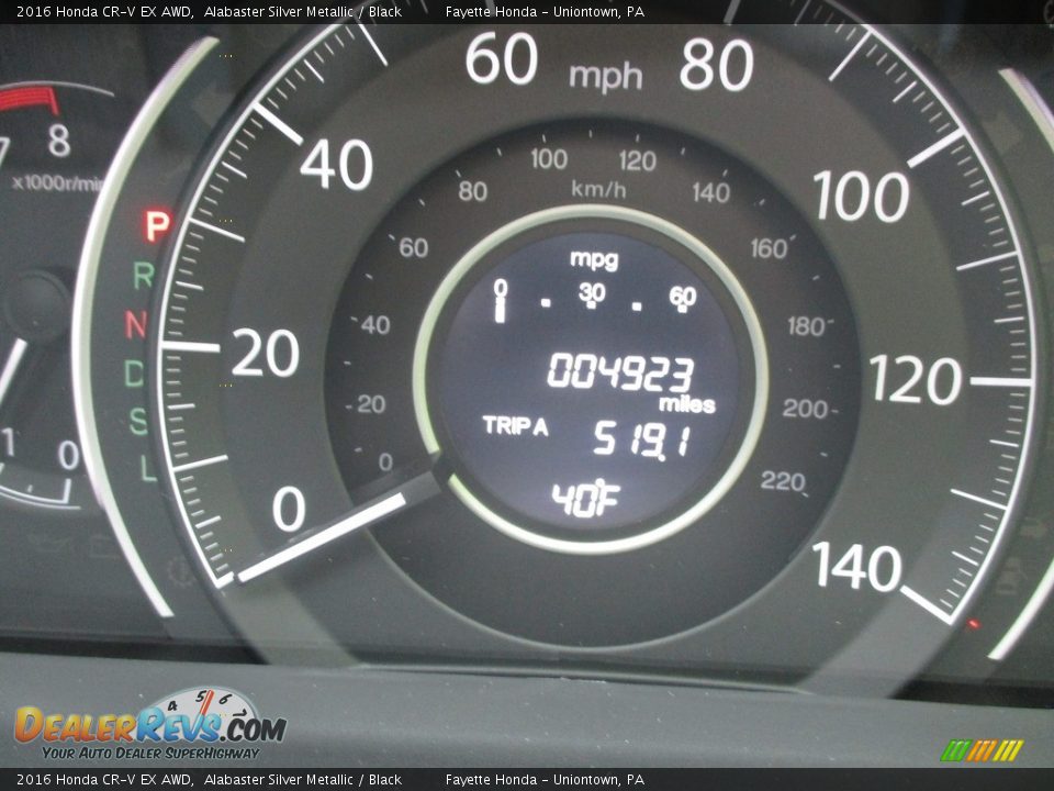 2016 Honda CR-V EX AWD Alabaster Silver Metallic / Black Photo #19