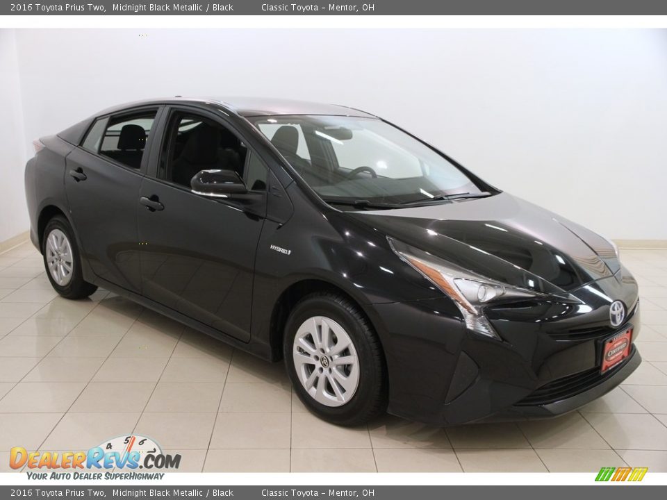 2016 Toyota Prius Two Midnight Black Metallic / Black Photo #1