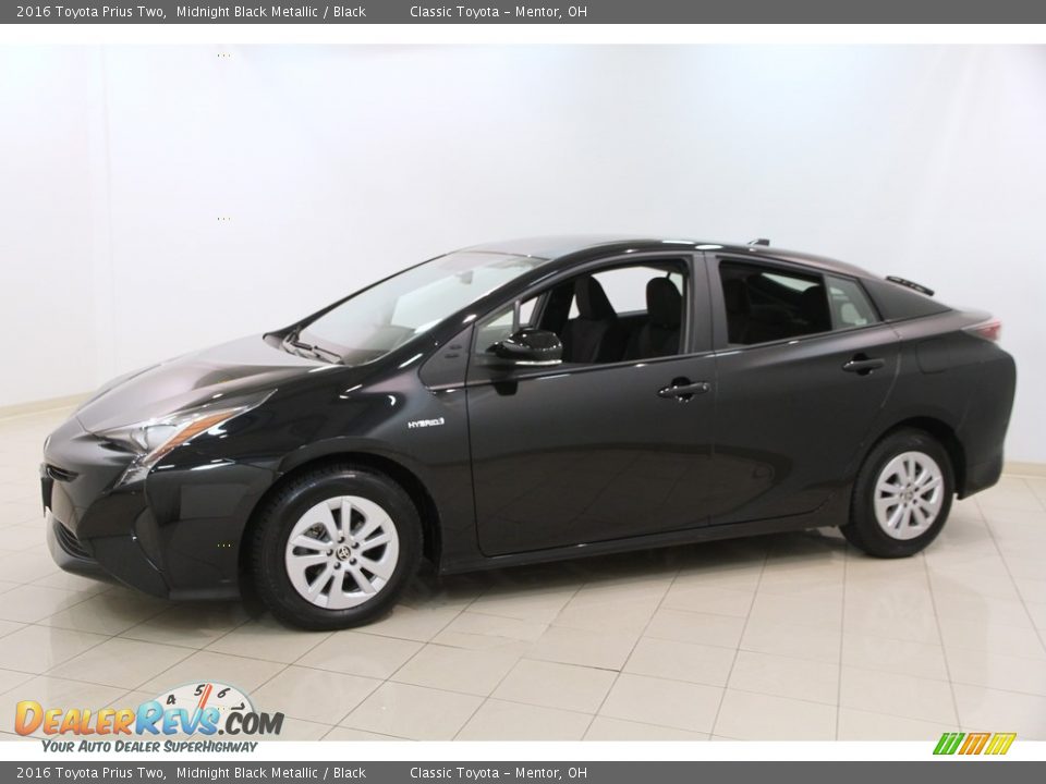 2016 Toyota Prius Two Midnight Black Metallic / Black Photo #3