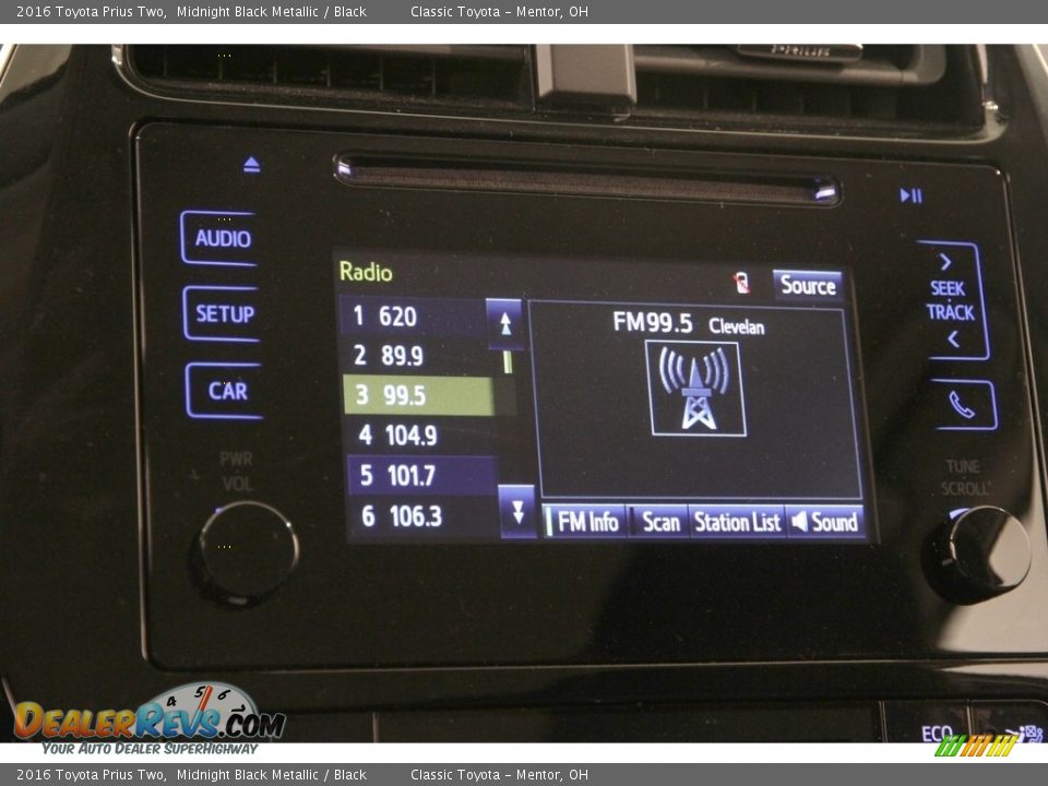 2016 Toyota Prius Two Midnight Black Metallic / Black Photo #10
