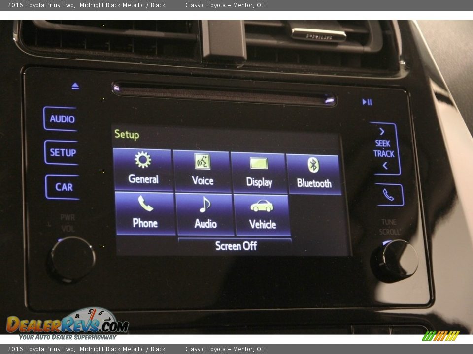 2016 Toyota Prius Two Midnight Black Metallic / Black Photo #11