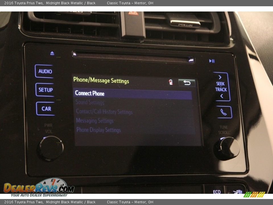 2016 Toyota Prius Two Midnight Black Metallic / Black Photo #12