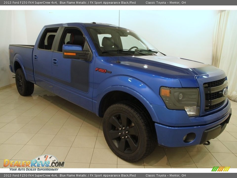 2013 Ford F150 FX4 SuperCrew 4x4 Blue Flame Metallic / FX Sport Appearance Black/Red Photo #1