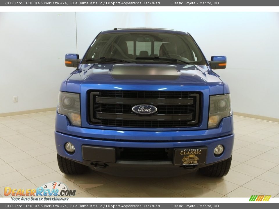 2013 Ford F150 FX4 SuperCrew 4x4 Blue Flame Metallic / FX Sport Appearance Black/Red Photo #2