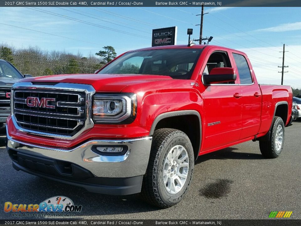 2017 GMC Sierra 1500 SLE Double Cab 4WD Cardinal Red / Cocoa/­Dune Photo #1