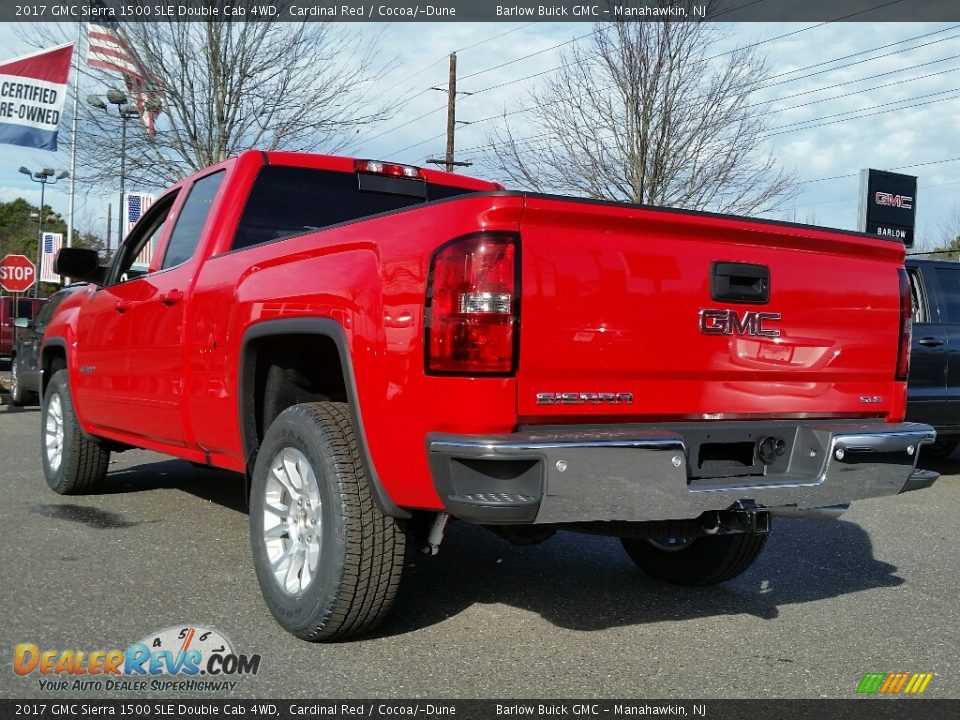 2017 GMC Sierra 1500 SLE Double Cab 4WD Cardinal Red / Cocoa/­Dune Photo #4