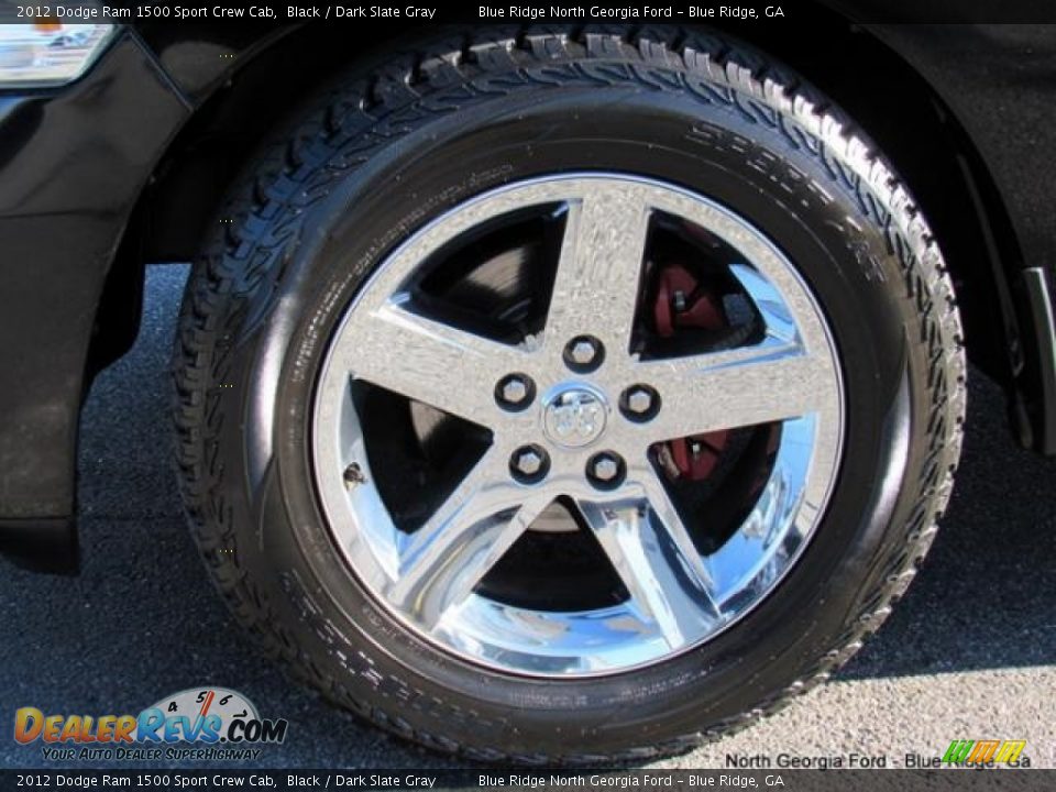 2012 Dodge Ram 1500 Sport Crew Cab Black / Dark Slate Gray Photo #9